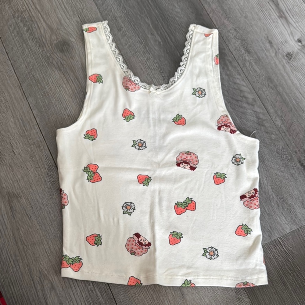 Strawberry Print Tank Top